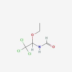 molecular formula C5H8Cl3NO2 B12677851 N-(2,2,2-Trichloro-1-ethoxyethyl)formamide CAS No. 51360-64-6