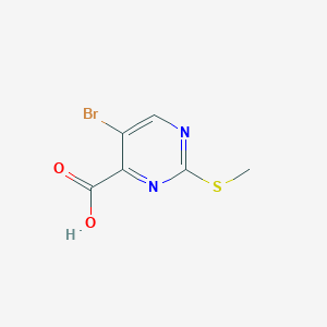 molecular formula C6H5BrN2O2S B1267786 5-溴-2-(甲硫基)嘧啶-4-甲酸 CAS No. 50593-92-5