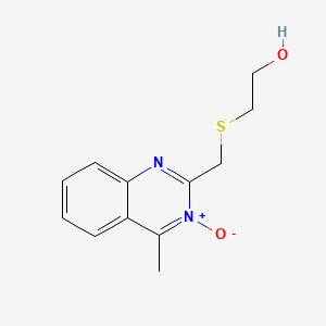 2-(((4-Methyl-3-oxido-2,3-dihydro-2-quinazolinyl)methyl)thio)ethanol