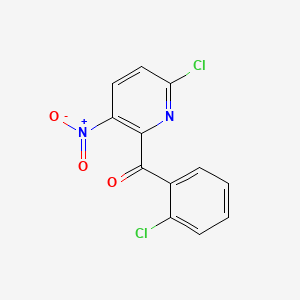 molecular formula C12H6Cl2N2O3 B12678209 (6-Chloro-3-nitro-2-pyridyl) (2-chlorophenyl) ketone CAS No. 51386-59-5