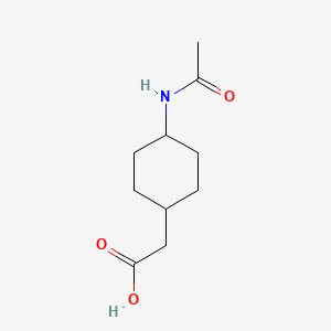 molecular formula C10H17NO3 B1267821 2-(4-乙酰氨基环己基)乙酸 CAS No. 2901-44-2