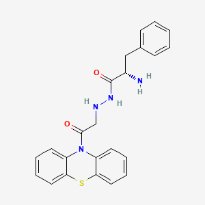 L-Phenylalanine, 2-(2-oxo-2-(10H-phenothiazin-10-yl)ethyl)hydrazide