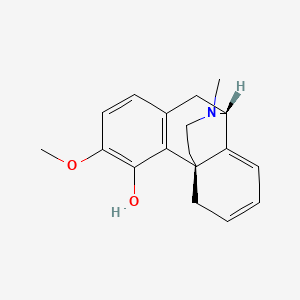 molecular formula C18H21NO2 B12678260 6,7,8,14-Tetradehydro-3-methoxy-17-methylmorphinan-4-ol CAS No. 85153-90-8