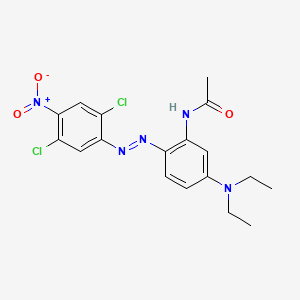 molecular formula C18H19Cl2N5O3 B12678284 N-(2-((2,5-Dichloro-4-nitrophenyl)azo)-5-(diethylamino)phenyl)acetamide CAS No. 72616-77-4