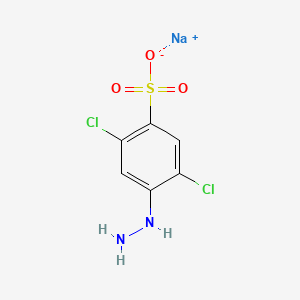 molecular formula C6H5Cl2N2NaO3S B12678326 Sodium 2,5-dichloro-4-hydrazinobenzenesulphonate CAS No. 85959-67-7