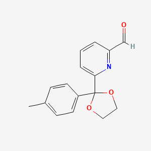 6-(2-(p-Tolyl)-1,3-dioxolan-2-yl)pyridine-2-carbaldehyde