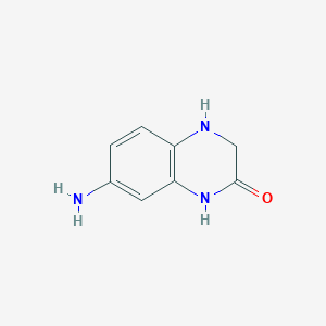 molecular formula C8H9N3O B1267857 7-氨基-3,4-二氢喹喔啉-2(1H)-酮 CAS No. 251474-50-7