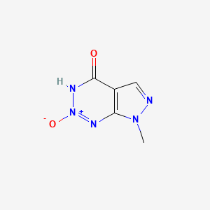 B12678622 1,7-Dihydro-7-methyl-4H-pyrazolo(3,4-d)-1,2,3-triazin-4-one 2-oxide CAS No. 89403-96-3