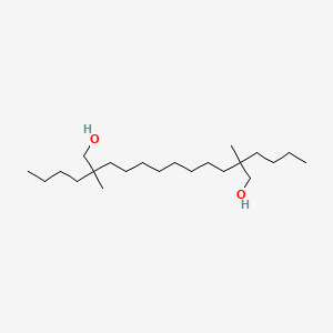 molecular formula C22H46O2 B12678672 2,11-Dibutyl-2,11-dimethyl-1,12-dodecanediol CAS No. 85018-70-8