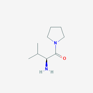 molecular formula C9H18N2O B1267885 2-Amino-3-methyl-1-pyrrolidin-1-YL-butan-1-one CAS No. 54164-07-7