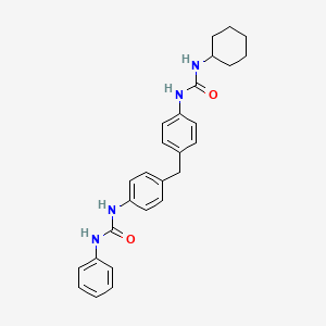 Urea, N-(4-((4-(((cyclohexylamino)carbonyl)amino)phenyl)methyl)phenyl)-N'-phenyl-