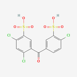 Benzenesulfonic acid, 2,4-dichloro-5-(4-chloro-3-sulfobenzoyl)-