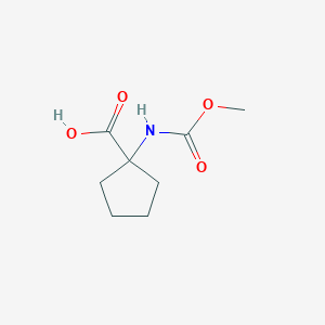molecular formula C8H13NO4 B1267923 1-((甲氧羰基)氨基)环戊烷-1-羧酸 CAS No. 6949-76-4