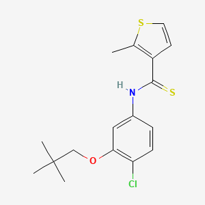 3-Thiophenecarbothioamide, N-(4-chloro-3-(2,2-dimethylpropoxy)phenyl)-2-methyl-