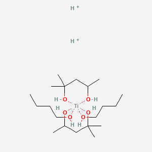 Dihydrogen dibutoxybis(2-methylpentane-2,4-diolato(2-)-O,O')titanate(2-)