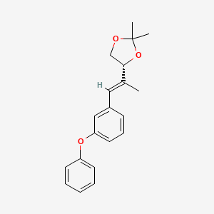 1,3-Dioxolane, 2,2-dimethyl-4-(1-methyl-2-(3-phenoxyphenyl)ethenyl)-, (R-(E))-