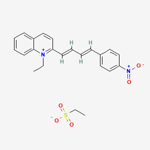 1-Ethyl-2-(4-(4-nitrophenyl)buta-1,3-dienyl)quinolinium ethanesulphonate