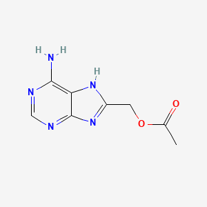 (6-Amino-9H-purin-8-yl)methyl acetate