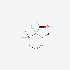 Ethanone, 1-(1-chloro-2,6,6-trimethyl-3-cyclohexen-1-yl)-, trans-