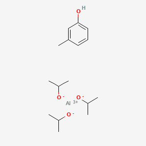 molecular formula C16H29AlO4 B12679309 Aluminum;3-methylphenol;propan-2-olate 