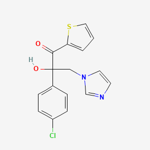 1-Propanone, 2-(4-chlorophenyl)-2-hydroxy-3-(1H-imidazol-1-yl)-1-(2-thienyl)-