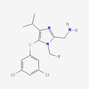 2-Aminomethyl-5-(3,5-dichlorophenylthio)-1-fluoromethyl-4-isopropyl-1H-imidazole