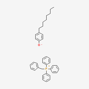 molecular formula C39H43OP B12679425 benzyl(triphenyl)phosphanium;4-octylphenolate CAS No. 93839-60-2