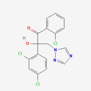 1-Propanone, 1-(2-chlorophenyl)-2-(2,4-dichlorophenyl)-2-hydroxy-3-(1H-1,2,4-triazol-1-yl)-