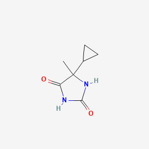 molecular formula C7H10N2O2 B1267945 5-Cyclopropyl-5-methylimidazolidine-2,4-dione CAS No. 5470-46-2