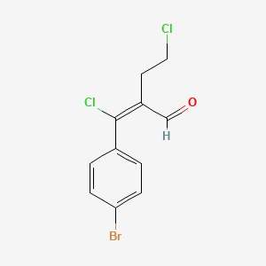 2-((4-Bromophenyl)chloromethylene)-4-chlorobutyraldehyde