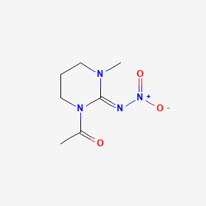 1-Acetyl-2-(hydroxy(oxido)hydrazono)-3-methylhexahydropyrimidine