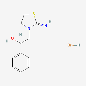 2-Imino-alpha-phenylthiazolidin-3-ethanol monohydrobromide