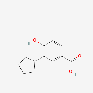 3-Cyclopentyl-5-tert-butyl-4-hydroxybenzoic acid