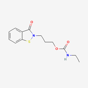 3-(3-oxo-1,2-benzothiazol-2-yl)propyl N-ethylcarbamate