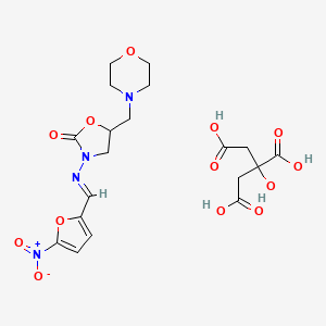 5-(Morpholinomethyl)-3-((5-nitrofurfurylidene)amino)oxazolidin-2-one citrate