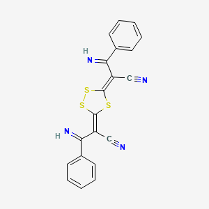 Benzenepropanenitrile, alpha,alpha'-1,2,4-trithiolane-3,5-diylidenebis(beta-imino-