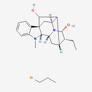 1-bromopropane;(1S,9R,10R,12R,13R,14R,16S)-13-ethyl-8-methyl-8,15-diazahexacyclo[14.2.1.01,9.02,7.010,15.012,17]nonadeca-2,4,6-triene-14,18-diol