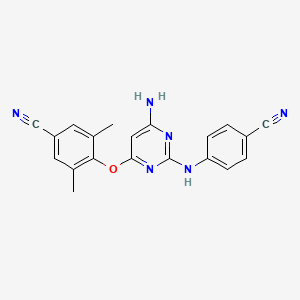 molecular formula C20H16N6O B1267992 4-({6-氨基-2-[(4-氰基苯基)氨基]嘧啶-4-基}氧基)-3,5-二甲基苯甲腈 CAS No. 939431-68-2