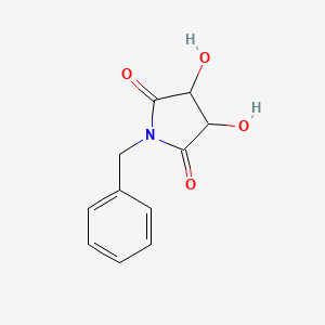 molecular formula C11H11NO4 B1268015 1-Benzyl-3,4-dihydroxypyrrolidine-2,5-dione CAS No. 332040-86-5