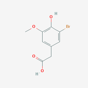 molecular formula C9H9BrO4 B1268017 3-溴-4-羟基-5-甲氧基苯乙酸 CAS No. 206559-42-4