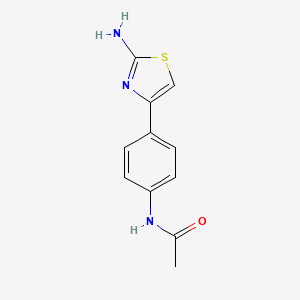 molecular formula C11H11N3OS B1268019 N-[4-(2-amino-1,3-thiazol-4-yl)phenyl]acetamide CAS No. 21674-96-4
