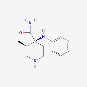 cis-3-Methyl-4-(phenylamino)piperidine-4-carboxamide