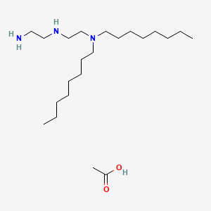 molecular formula C22H49N3O2 B12680319 N'-(2-Aminoethyl)-N,N-dioctylethylenediamine acetate CAS No. 93839-39-5