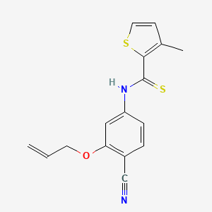 2-Thiophenecarbothioamide, N-(4-cyano-3-(2-propenyloxy)phenyl)-3-methyl-