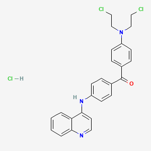 (4-(Bis(2-chloroethyl)amino)phenyl)(4-(4-quinolinylamino)phenyl)methanone monohydrochloride