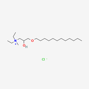 molecular formula C20H44ClNO2 B12680417 [3-(Dodecyloxy)-2-hydroxypropyl]diethylmethylammonium chloride CAS No. 71929-11-8