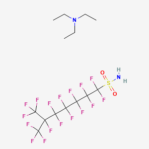 molecular formula C14H17F17N2O2S B12680418 Einecs 299-756-4 CAS No. 93894-57-6