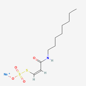 molecular formula C11H20NNaO4S2 B12680420 Sodium (Z)-S-(3-(octylamino)-3-oxo-1-propenyl) thiosulphate CAS No. 63693-67-4