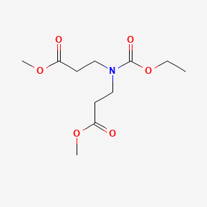 molecular formula C11H19NO6 B12680474 Methyl N-(ethoxycarbonyl)-N-(3-methoxy-3-oxopropyl)-beta-alaninate CAS No. 83732-54-1