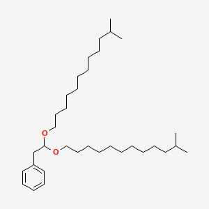 molecular formula C34H62O2 B12680477 (2,2-Bis(isotridecyloxy)ethyl)benzene CAS No. 93981-84-1